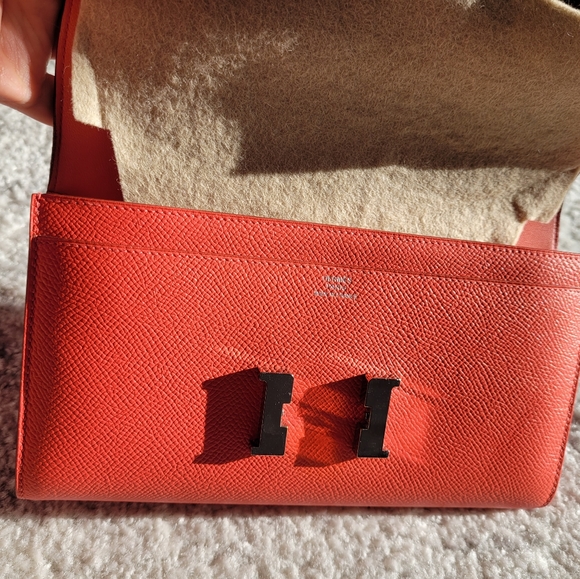 $3700 + shipping e*m*t Hermès Long Constance Wallet in Rose Jaipur - Picture 15 of 16